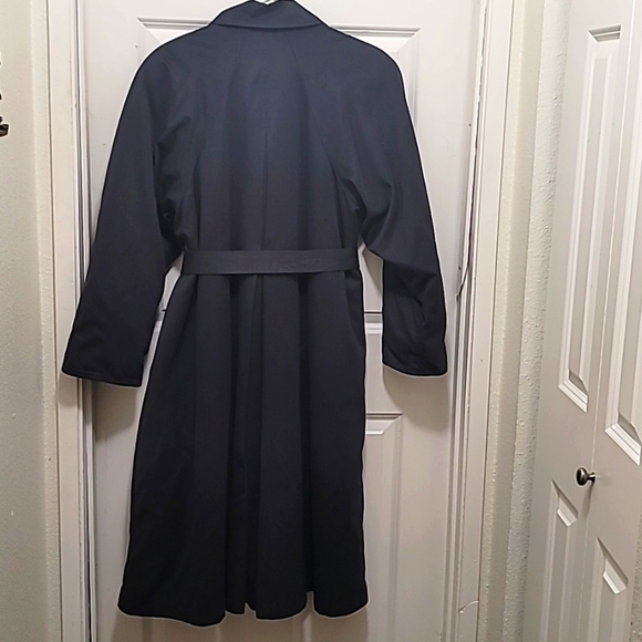 LONDON FOG VINTAGE GRAY TRENCH COAT DOUBLE BREASTED SIZE 10 PET - Picture 3 of 16